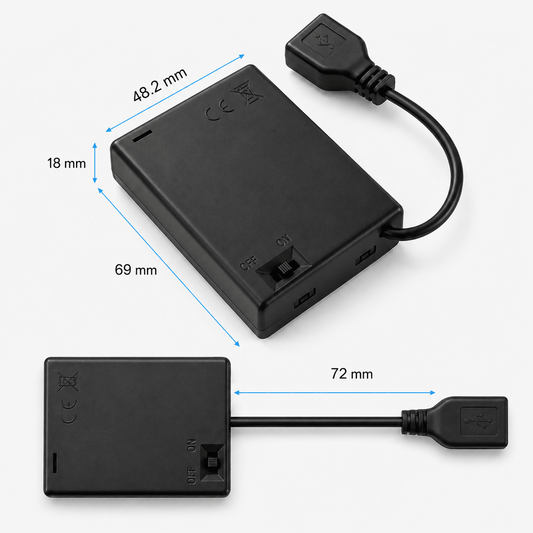Batteriebox mit Dimmerkabel für LED - Leuchtbilder - Lichterinnerung