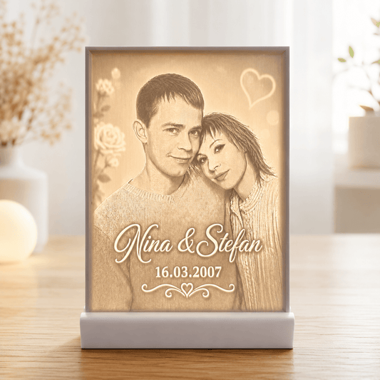 Lithophane Lichtbild mit Wunschmotiv - Lichterinnerung
