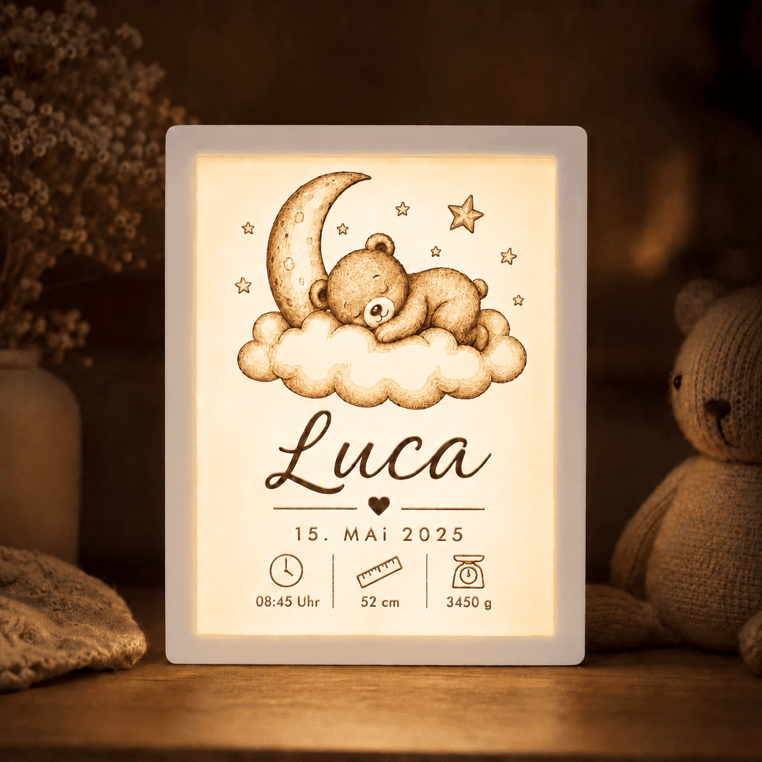 Geschenk zur Geburt – personalisiert und einzigartig - Lichterinnerung