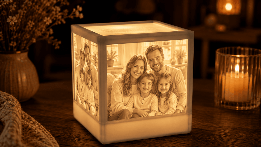 Lichtwürfel mit Fotos – das persönliche Geschenk für die ganze Familie - Lichterinnerung