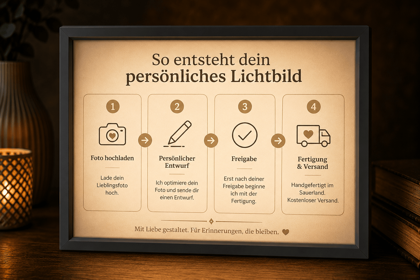 Gedenkwürfel für Haustiere mit Foto & Pfotenabdruck