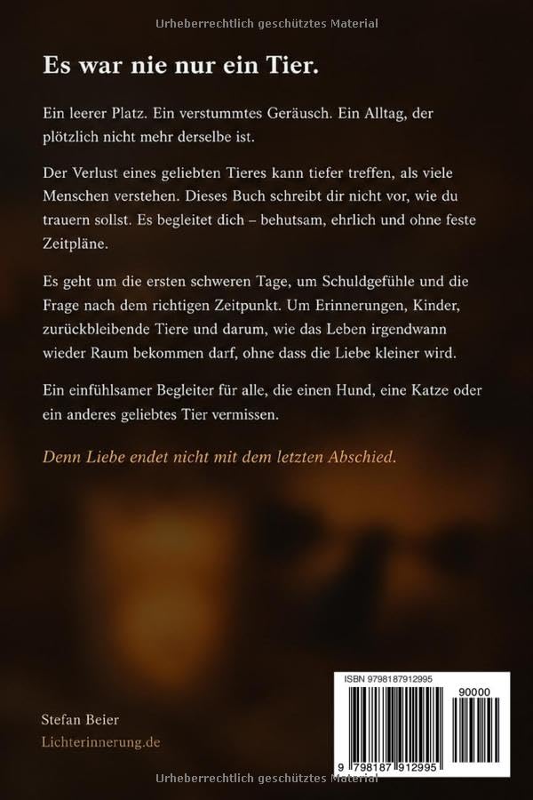 Abschied von deinem Tier – Taschenbuch - Lichterinnerung