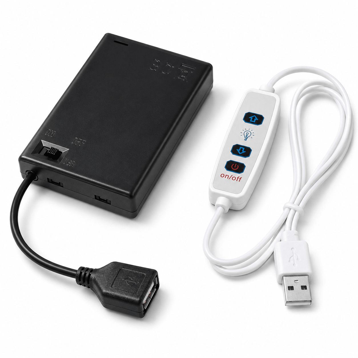 Batteriebox mit Dimmerkabel für LED - Leuchtbilder - Lichterinnerung