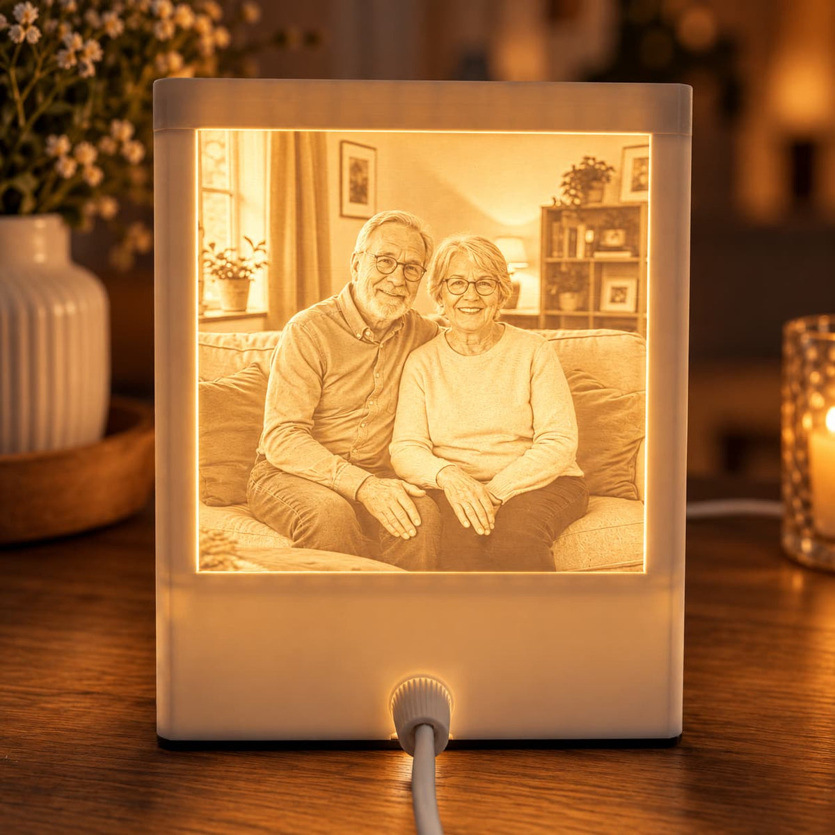 Generationenwürfel mit Fotos - Lichterinnerung