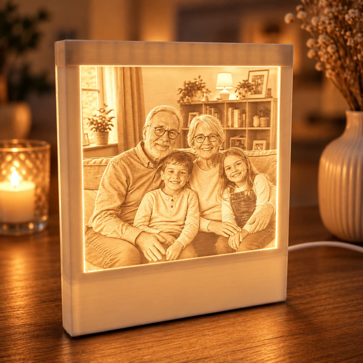 Generationenwürfel mit Fotos - Lichterinnerung