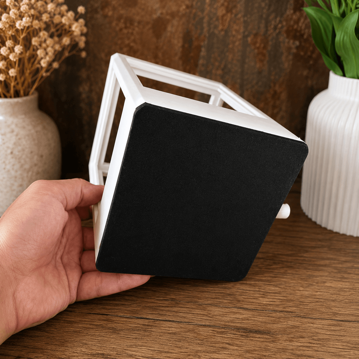 Generationenwürfel – Personalisierter Lichtwürfel für drei Generationen | 3D Lithophane Lampe