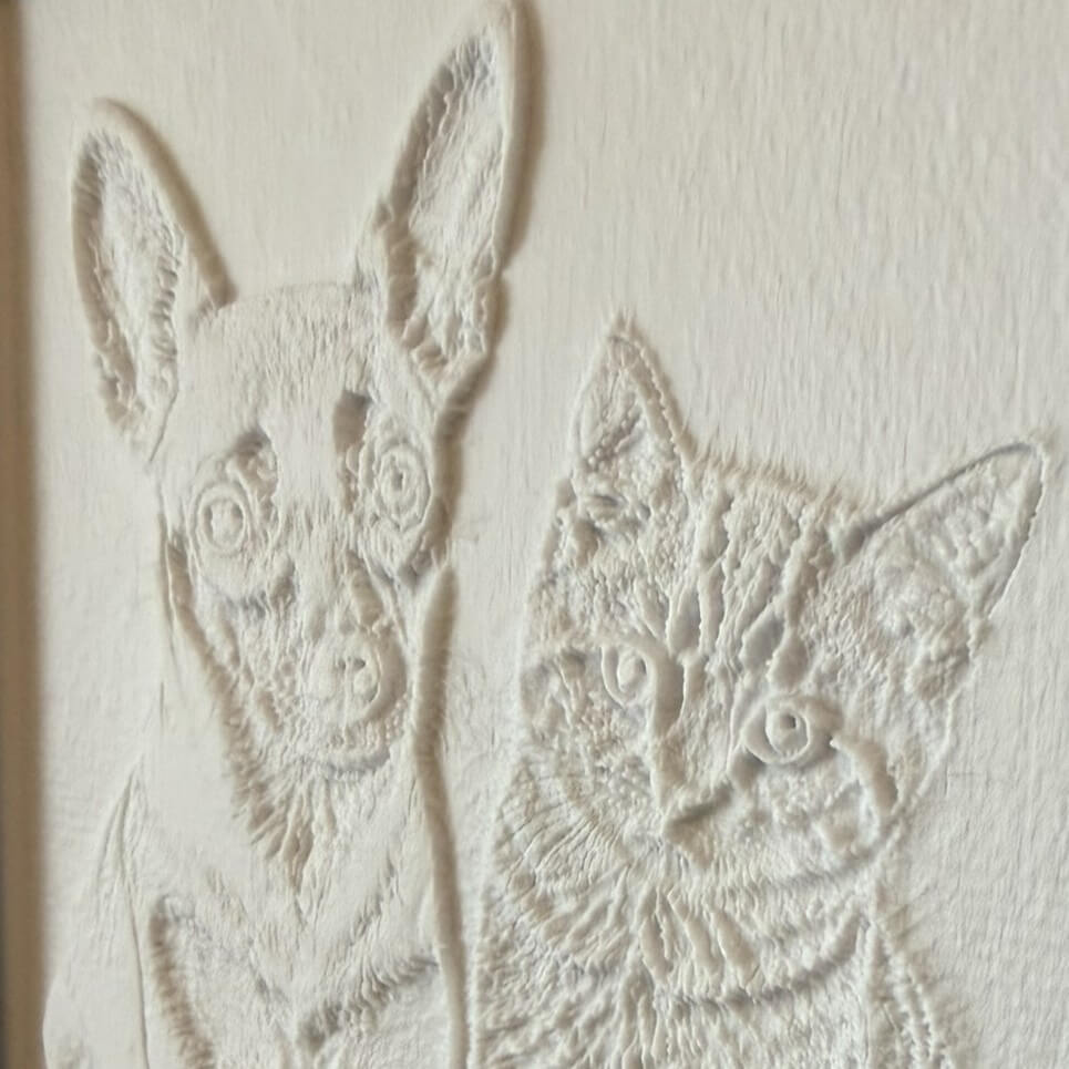 Personalisiertes Tierporträt als 3D-Lichtbild - Lichterinnerung